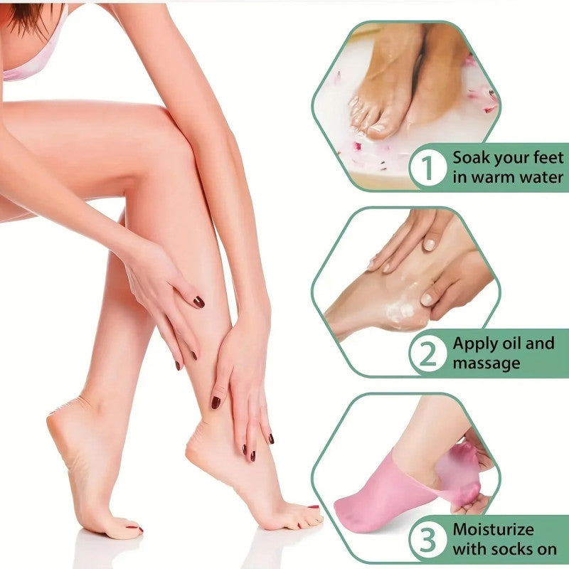 Silicone Gel Heel Socks – Crack Heel Repair & Moisturizing Foot Care Socks