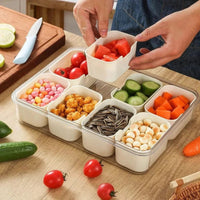 8 in 1 Fresh Keeping Storage Box – Multi Compartment Food Organizer (Large)