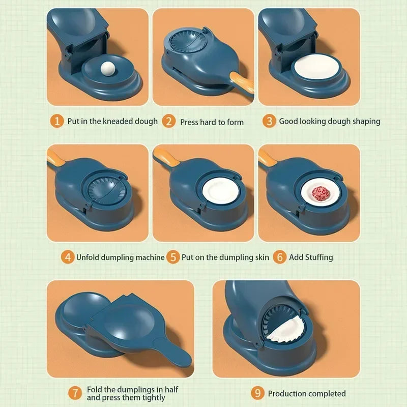 2 in 1 Dumpling & Samosa Maker – DIY Kitchen Tool | Easy Gujiya, Momos & Samosa Mould Press