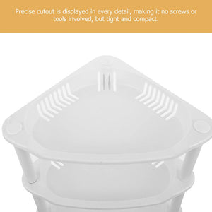 3 Layer Corner Rack – Plastic Kitchen & Bathroom Storage Shelf (Space Saving)