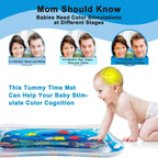 Baby Water Play Mat | Inflatable Tummy Time Activity Mat for Kids