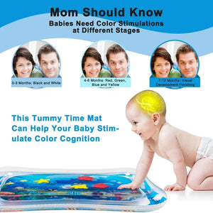 Baby Water Play Mat | Inflatable Tummy Time Activity Mat for Kids