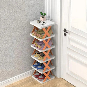 5 Layer X Shape Shoe Rack – Stylish Multi-Tier Space Saving Shoe Organizer