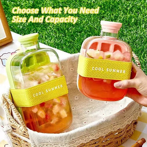 Cool Ice Cube Bottle 800ML – Built-in Ice Mold Water Bottle