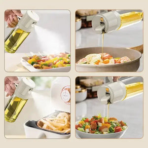 2-in-1 Oil Dispenser Bottle – Spray & Pour Kitchen Oil Sprayer