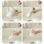 Pack of 2 Glass Cleaning Brush (Big) – 360° Bottle & Cup Cleaner | Long Handle Deep Cleaning Brush with Stand