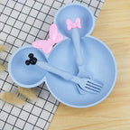 Pack of 2 Kids Butterfly Plate Set – Cute Cartoon Dinner Plate with Spoon & Fork
