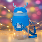 Fancy Style Mighty 3D Cartoon School Bottle – Kids Straw Water Bottle (Leakproof)