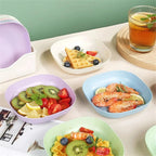 China Plate Set with Stand – Stylish Square Plates Set for Kitchen & Dining