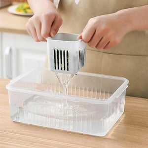 6 Grid Fridge Storage Box – Multi Compartment Organizer | Freezer Safe Kitchen Storage Box