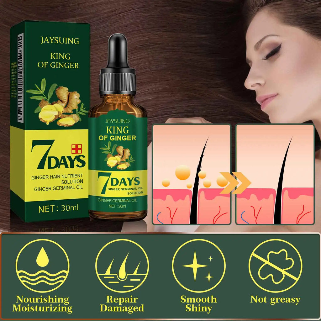 7 Day Ginger Hair Oil – Hair Growth, Anti Hair Fall & Strong Healthy Hair Solution
