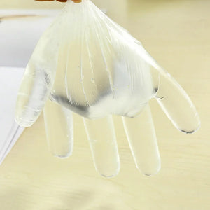 Pack of 2 Disposable Plastic Gloves (100 Pcs) – Hygienic Food Handling & Cleaning Gloves