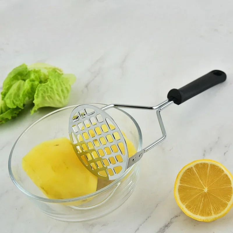Potato Masher – Stainless Steel Hand Masher | Heavy Duty Vegetable & Fruit Masher