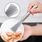 Pack of 2 Stainless Steel Wire Dish Cleaner Brush – Heavy Duty Kitchen Scrubber