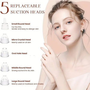 Electric Blackhead Remover Vacuum – Pore Cleaner & Acne Suction Device (5 Heads)