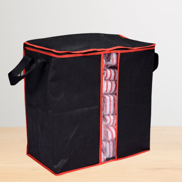 Pack of 2 Black Storage Bag – Premium Large Capacity Clothes & Blanket Organizer