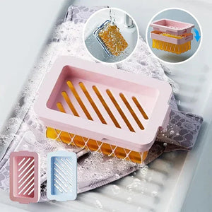 Pack of 2 Non-Slip Base Soap Holder Quick Draining Double Layer