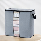 Pack of  3 Premium Grey Storage Bag – Large Capacity Clothes & Blanket Organizer