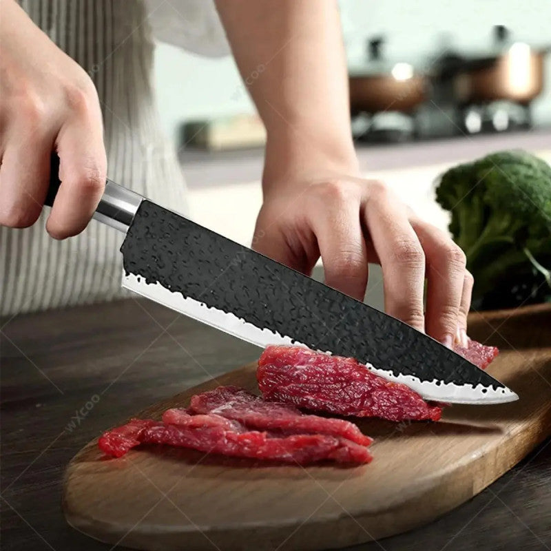 6 Pcs Stainless Steel Knife Set – Premium Kitchen Knives with Peeler & Scissors