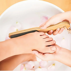 Wooden Foot File – Callus Remover & Dead Skin Scrubber for Smooth Soft Feet