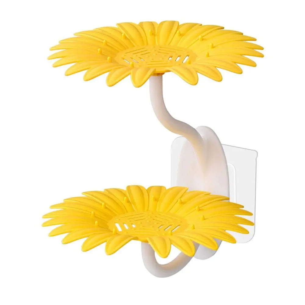 Pack of 2 Sunflower Soap Holder 2 Layer – Wall Mounted Self Draining Soap Dish 🌻