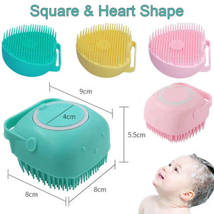 Silicone Bath Brush with Soap Dispenser – 2 in 1 Body Scrubber & Skin Massager