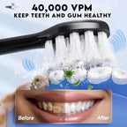 Sonic Electric Toothbrush – Rechargeable Waterproof Oral Care Brush with Extra Heads