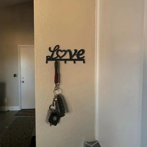 Love Letter Key Holder – Wall Mounted Decorative Key Stand with Hooks