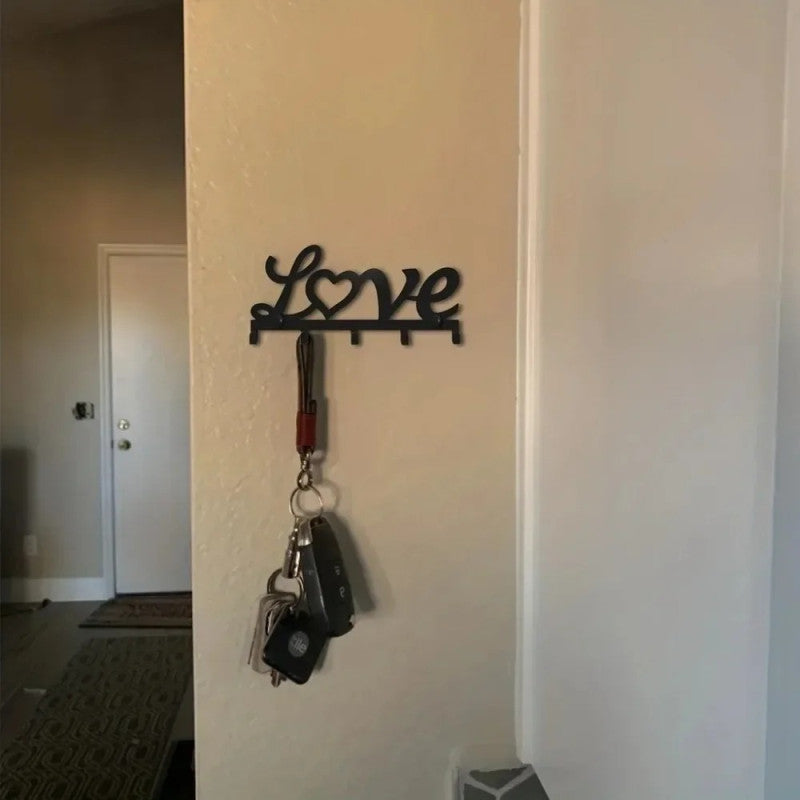 Love Letter Key Holder – Wall Mounted Decorative Key Stand with Hooks