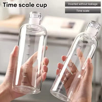 Glass Time Line Water Bottle 500ML – Hydration Tracker Bottle