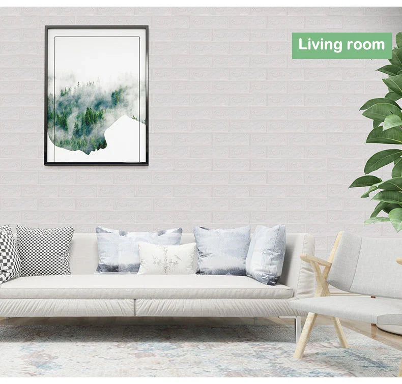 3D Brick Wallpaper Sheet – Self Adhesive Wall Sticker