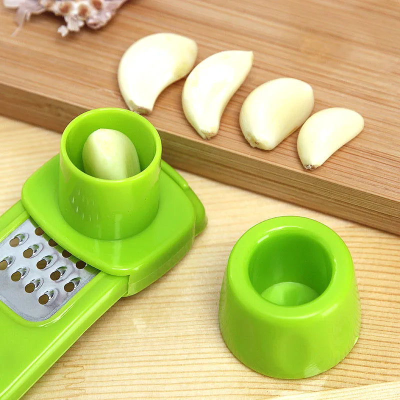 Pack of 2 Mini Garlic Cutter & Grater – Manual Garlic Crusher Tool | Easy Ginger & Garlic Mincer