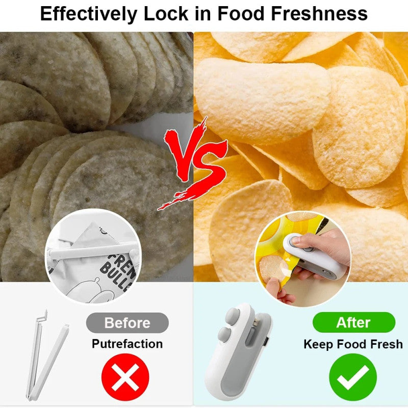 Mini Snack Bag Sealer – Portable Heat Sealer | Food Fresh Keeping Machine