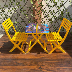 Kids Foldable Chair & Table Set – Fun Study & Play Furniture Set