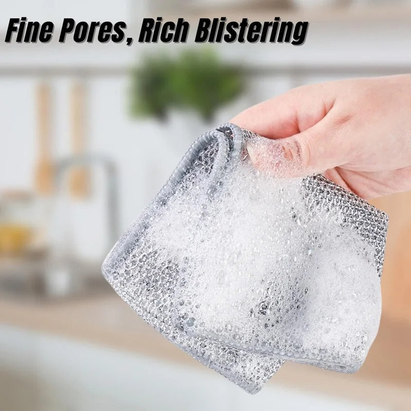 Wire Cleaning Cloth (Pack of 10) – Heavy Duty Metal Scrubber Pads | Non-Scratch Kitchen Cleaning Cloth