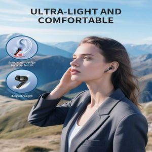 Wireless Bluetooth Earbuds (Black) – HD Sound, Noise Reduction & Charging Case