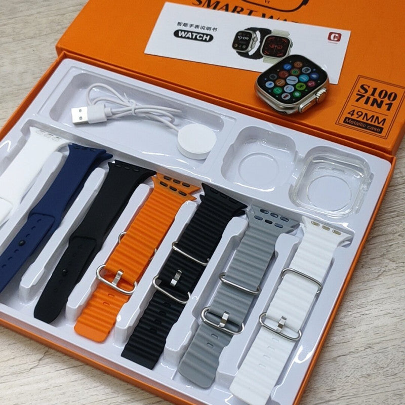7 in 1 Ultra Smart Watch – Premium Smartwatch with 7 Interchangeable Straps