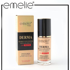 Emelie Paris Derma 24H Matte Foundation – Full Coverage Waterproof Long Lasting Makeup Base
