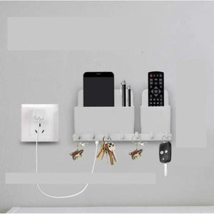 Wall Mounted Holder – Multi-Purpose Remote, Mobile & Key Organizer