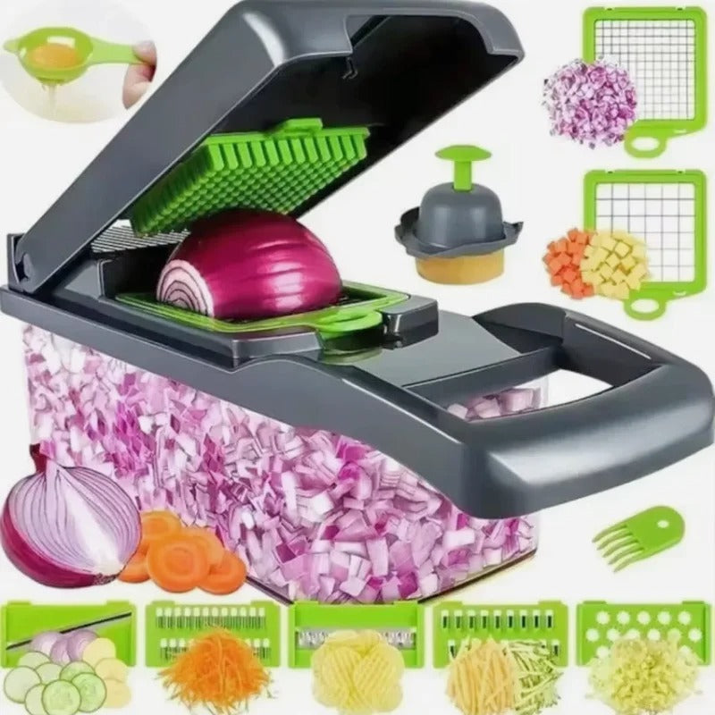 16 in 1 Vegetable Chopper & Mandoline Slicer – Multi Cutter Kitchen Tool with Storage Box