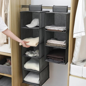 5 Layer Hanging Almari Organizer – Foldable Closet Storage Bag