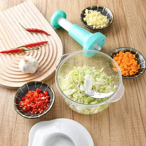 Push Chopper 1.5 Litre – Manual Vegetable Chopper | Press & Chop Cutter for Onion, Garlic