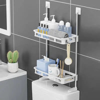 2 Layer Bathroom Storage Rack – Wall Mounted Organizer Shelf