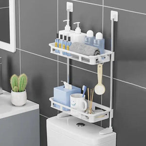 2 Layer Bathroom Storage Rack – Wall Mounted Organizer Shelf