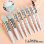 8pcs Makeup Brush Set – Soft Professional Cosmetic Brushes Kit for Face & Eyes