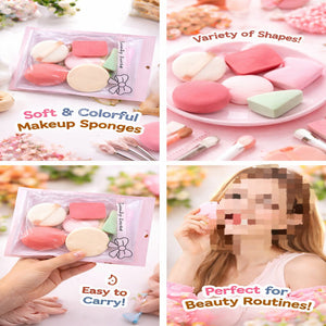 Kids Beauty Puff Set (Pack of 11) – Soft Makeup Sponges Kit for Foundation, Powder & Blush