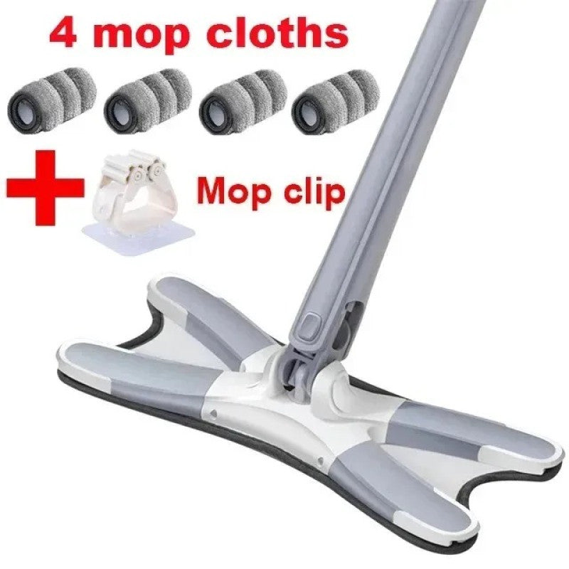 X Style Self Squeeze Mop – Hands-Free Flat Mop with Automatic Drying System