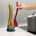 5 Pcs Kitchen Spoon Set with Stand – Heat Resistant Cooking Utensils