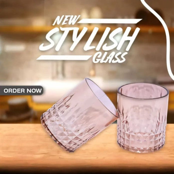 Sprinkle Glass Set (2 Pcs) – Premium Stylish Drinking Glasses for Juice & Water