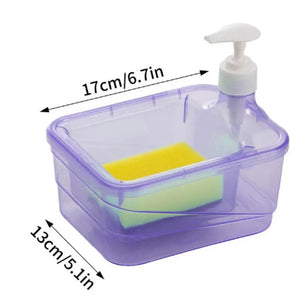 Square Soap Pump Dispenser with Sponge Holder – Kitchen Soap Organizer 💧